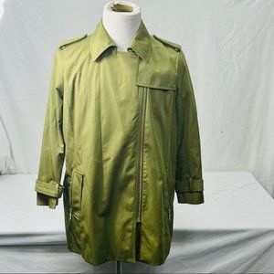 Michael Kors Ivy Olive Green Jacket hoodless coat Size XL